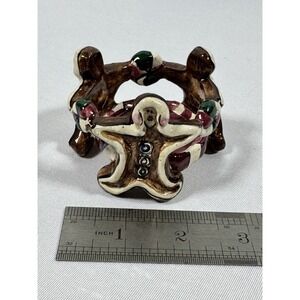 NWOT 2001 Blue Sky Flatworms Gingerbread Man Votive Candle Holder‎
